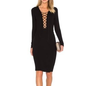 NBD black lace up dress from Revolve - SOLD OUT sm